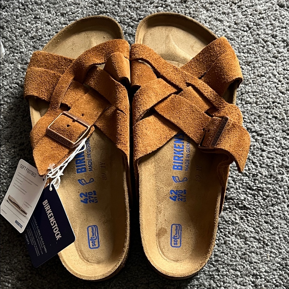 Birkenstock Men's Brown Suede Sandals